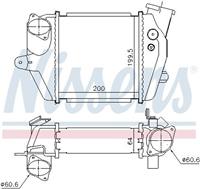 Nissens Intercooler, inlaatluchtkoeler 96032