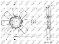 Ventilatorwiel, motorkoeling NRF 49858