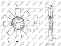 Ventilatorwiel, motorkoeling NRF 49859