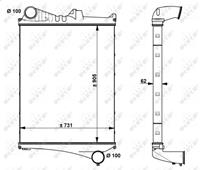 NRF Intercooler, inlaatluchtkoeler 30225