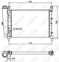 Radiateur NRF, u.a. für Fiat