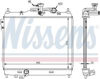 Radiator, motorkoeling NISSENS 67048