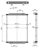 Radiator, motorkoeling NRF 549700