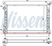 Nissens Kühler, Motorkühlung  61804