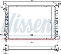 Radiator, motorkoeling NISSENS 61804