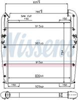 Intercooler, inlaatluchtkoeler NISSENS 96960