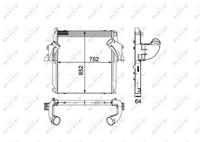 NRF Intercooler, inlaatluchtkoeler 30905