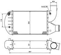 NRF Intercooler, inlaatluchtkoeler 30134