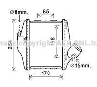 Ava Quality Cooling Intercooler, inlaatluchtkoeler MCA4016