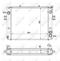 Radiator, motorkoeling NRF 52278A