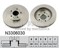 Nipparts Bremsscheibe Vorderachse  N3306030