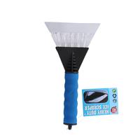 Autoraam ijskrabber met breed vlak van 13 cm blauw -