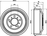 Hella Bremstrommel Hinterachse  8DT 355 300-061