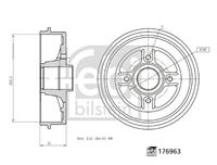 febibilstein Bremstrommel Hinterachse Febi Bilstein 176963