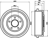 Hella Bremstrommel Hinterachse  8DT 355 300-431