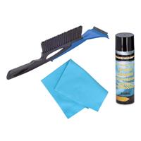 Prosperplast Autoramen 2-in-1 IJskrabber/raamtrekker/borstel cm met anti-condens doek en ruitenontdooier spray -