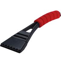 Kunststof ijskrabber met rood softgrip handvat 27 cm -