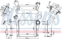 NISSENS Ladeluftkühler PORSCHE 96178 7L5145803B,95511063900,95511063901 Intercooler 4881578