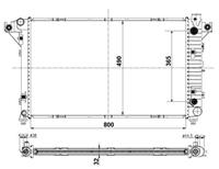 Radiator, motorkoeling EASY FIT NRF 50248