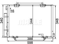 Mahle Original Kondensator, Klimaanlage  AC 260 000S