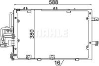 Mahle Original Kondensator, Klimaanlage  AC 308 000S