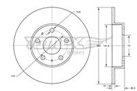 TOMEX Brakes Bremsscheibe Vorderachse  TX 73-46