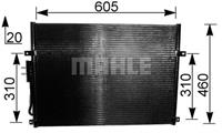 mahleoriginal MAHLE ORIGINAL Klimakondensator JEEP AC 219 000S 55115918,55115918AD,K55115918AB V8505918AA,KV8505918AA,00KV8505918AA,55115918AC,55115918AE