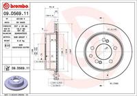 Brembo Bremsscheibe Hinterachse  09.D569.11