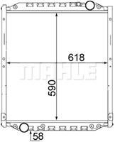 Radiator, motorkoeling MAHLE CR 1552 000S