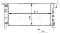 Mahle Original Kühler, Motorkühlung  CR 269 000S