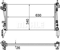 Mahle Original Kühler, Motorkühlung  CR 1122 000P