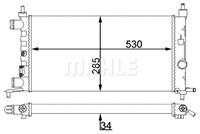 Radiateur MAHLE, u.a. für Opel