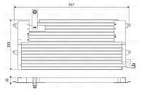 Condensor, airconditioning Valeo, u.a. für VW