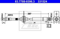 ATE Bremsschlauch Hinterachse  83.7788-0396.3