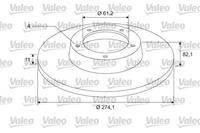 Valeo Bremsscheibe Hinterachse  675401