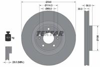 Textar Bremsscheibe Vorderachse  92333403