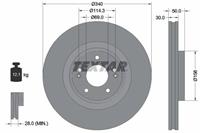 Remschijf TEXTAR 92333403, Vóór, 1 stuk