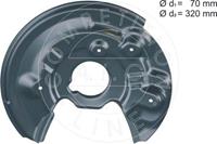 AIC Spritzblech, Bremsscheibe Hinterachse links  57843