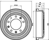 Hella Bremstrommel  8DT 355 302-371