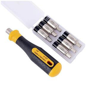 bernsteintoolsforelectronics Bernstein Tools for Electronics 4-989-G Draaimomentadapterset 1/4 (6.3 mm) 3.0 - 5.5 Nm