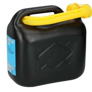 Jerrycan/benzinetank 5 liter zwart - Voor diesel en benzine - Brandstof jerrycans/benzinetanks