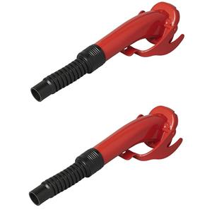 Pro Plus Set van 2x stuks flexibele metalen rode schenktuit voor jerrycan 24 cm