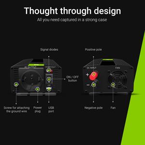 greencell Green Cell Wechselrichter 24V / 230V 300W/600W mod. Sinus -