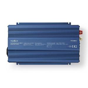 Nedis 12V naar 230V Zuivere Sinus Spanningsomvormer - 1000W - Blauw