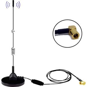 Albrecht MAG31 DAB+ Magnetfußantenne + Verstärker Band III, 3m Kabel + SMB-Stecker DAB+ Magnetfuß