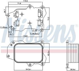 Nissens Ölkühler, Motoröl  91426