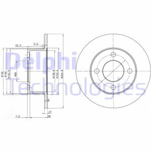 Bremsscheibe Hinterachse Delphi BG2747