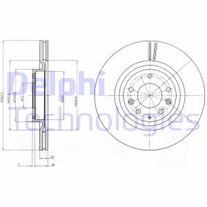 Delphi Bremsscheibe Vorderachse  BG4028