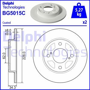 Delphi Bremsscheibe Hinterachse  BG5015C