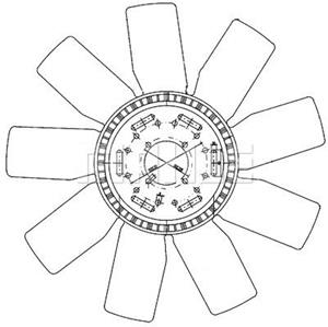 mercedes Koelventilatorwiel CFW77000P